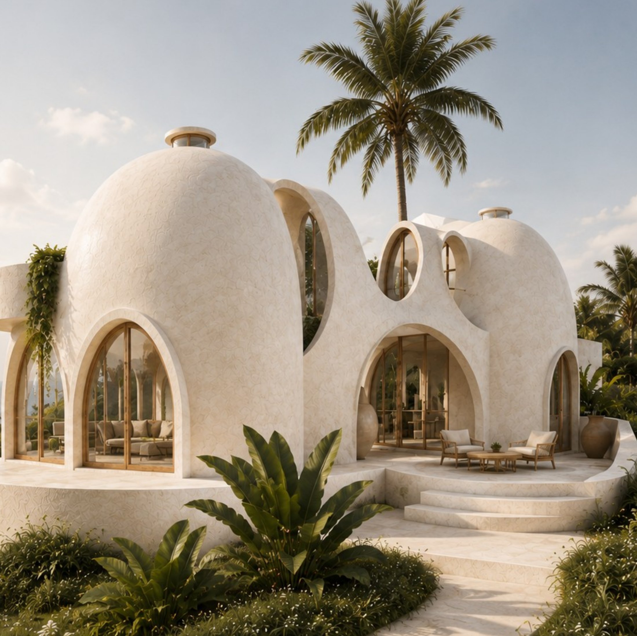 Al-Quba dome villa above the ocean in North Lombok